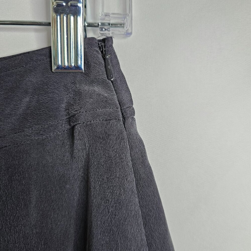 Vintage JONES NEW YORK 100% Silk Skirt CHARCOAL GRAY size 4 Preppy Basic Classic - Picture 3 of 6